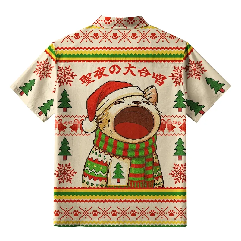 Tokyo-Tiger Christmas Cantata Christmas Button-up Shirt