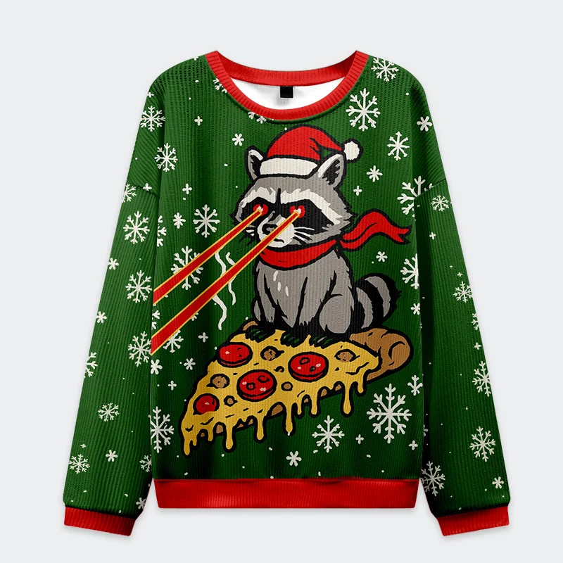 Tokyo-Tiger Raccoon Monster Christmas Ugly Sweatshirt