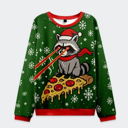 Tokyo-Tiger Raccoon Monster Christmas Ugly Sweatshirt