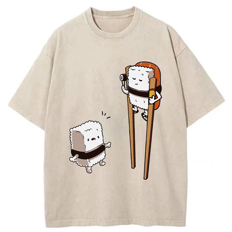 Tokyo-Tiger Sushi On Stilts Washed T-Shirt
