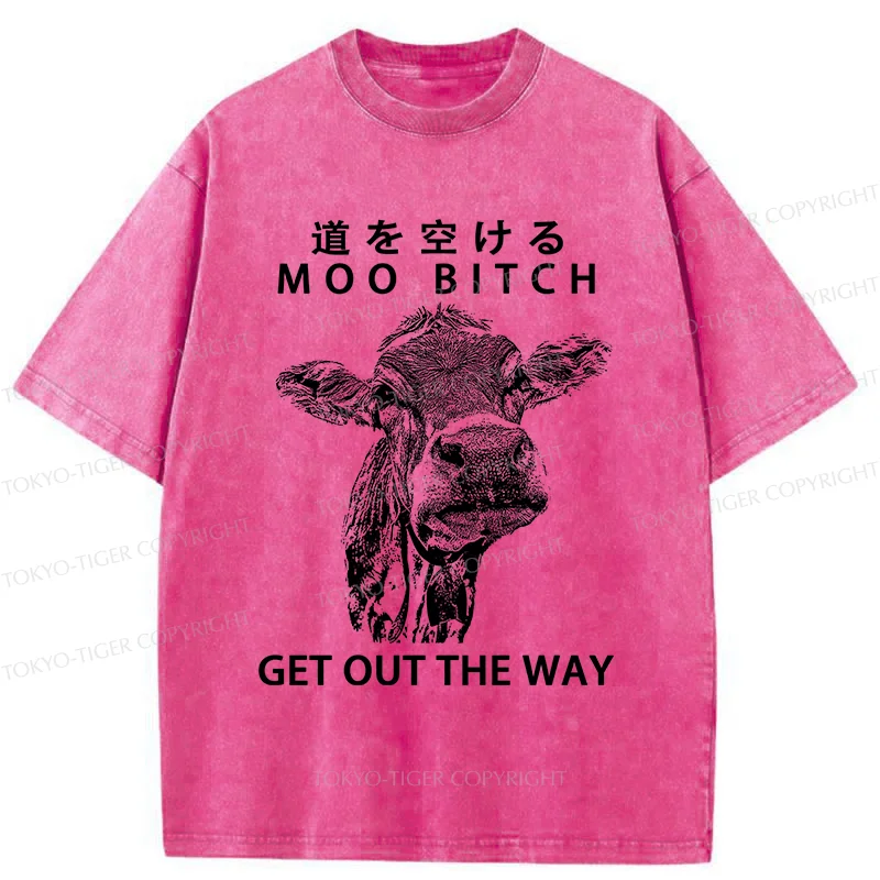 Tokyo-Tiger Funny Cow Washed T-Shirt