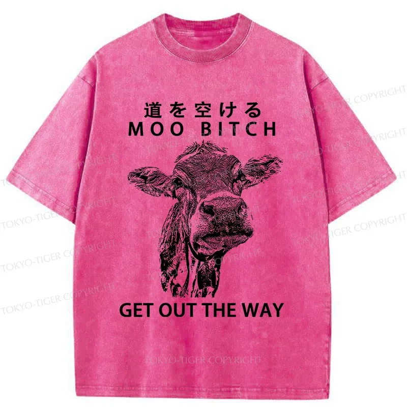 Tokyo-Tiger Funny Cow Washed T-Shirt
