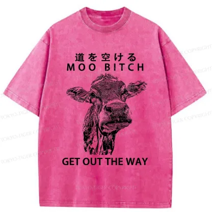 Tokyo-Tiger Funny Cow Washed T-Shirt