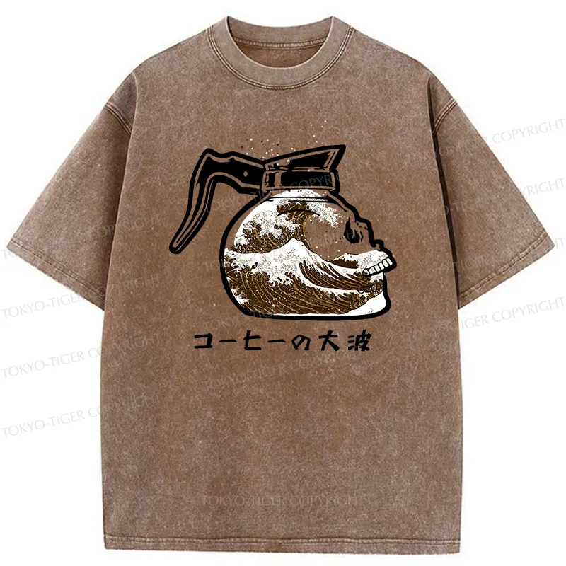 Tokyo-Tiger The Skeleton Contains Waves Washed T-Shirt
