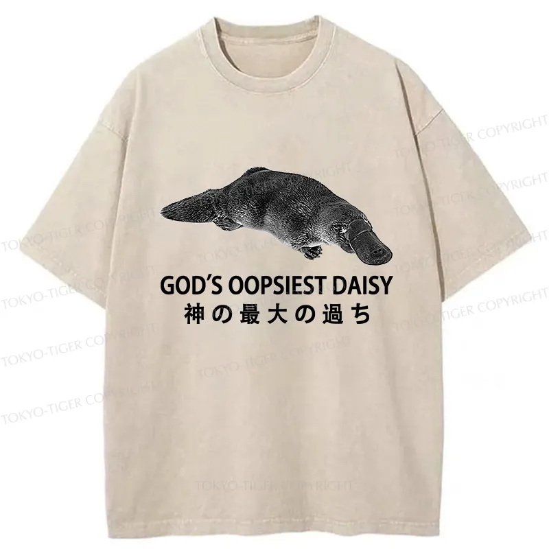 Tokyo-Tiger God's Oopsiest Daisy Washed T-Shirt
