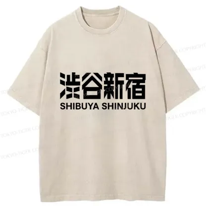 Tokyo-Tiger Shibuya Shinjuku Japan Washed T-Shirt