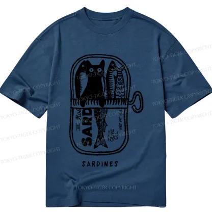 Tokyo-Tiger Cat Hiding In A Sardine Can Classic T-Shirt