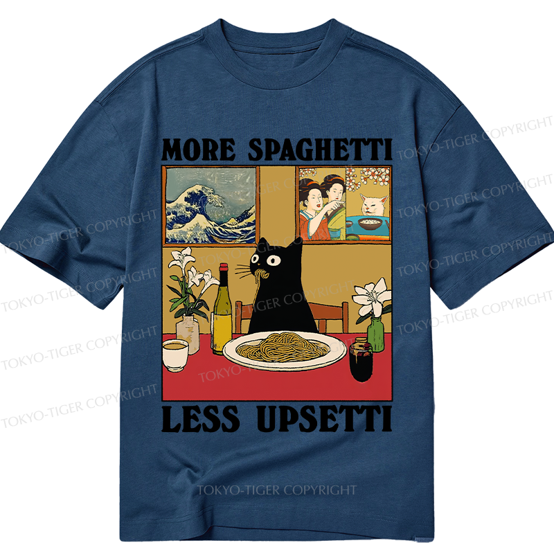 Tokyo-Tiger Cat Eating Pasta Classic T-Shirt