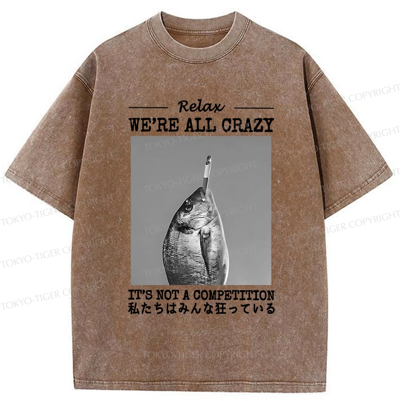 Tokyo-Tiger It's Not A Competition Washed T-Shirt