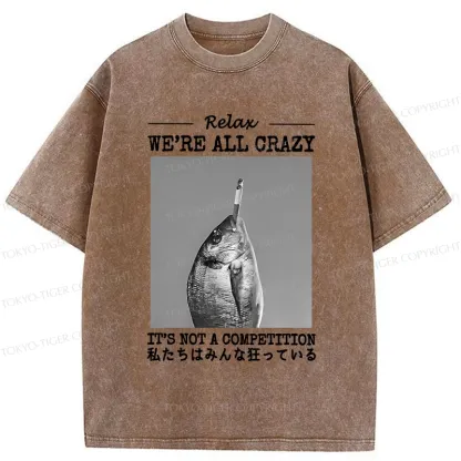 Tokyo-Tiger It's Not A Competition Washed T-Shirt