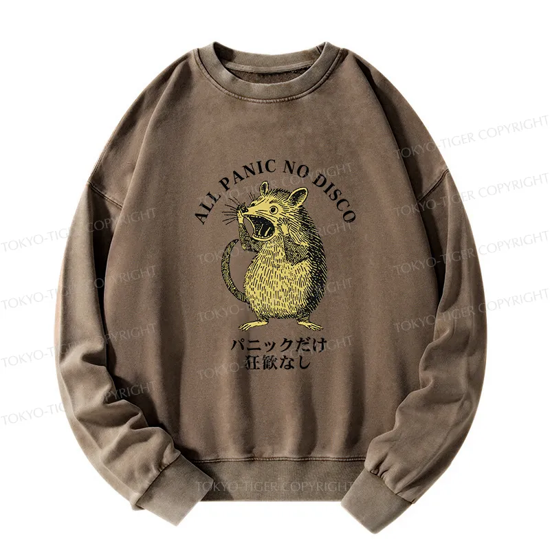 Tokyo-Tiger All Panic No Disco Washed Sweatshirt