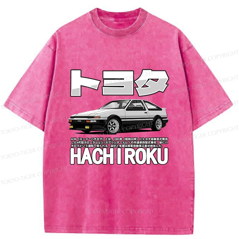 Tokyo-Tiger Japanese Classic Car Washed T-Shirt