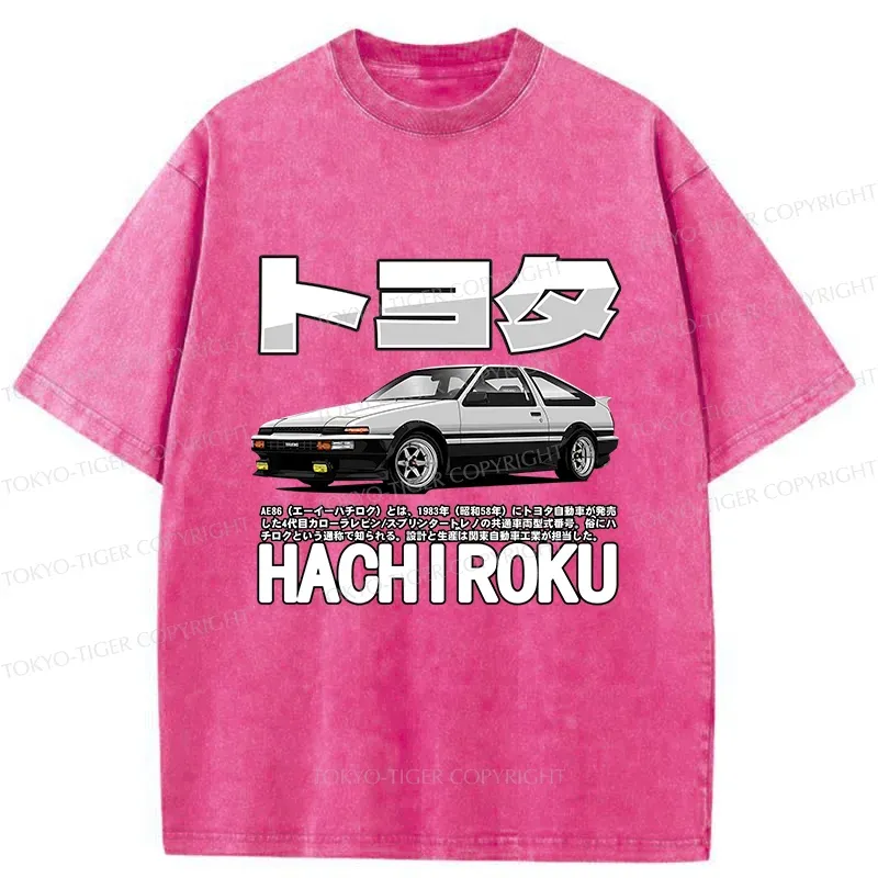 Tokyo-Tiger Japanese Classic Car Washed T-Shirt