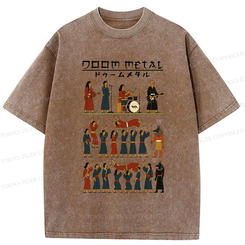 Tokyo-Tiger Doom Metal Washed T-Shirt