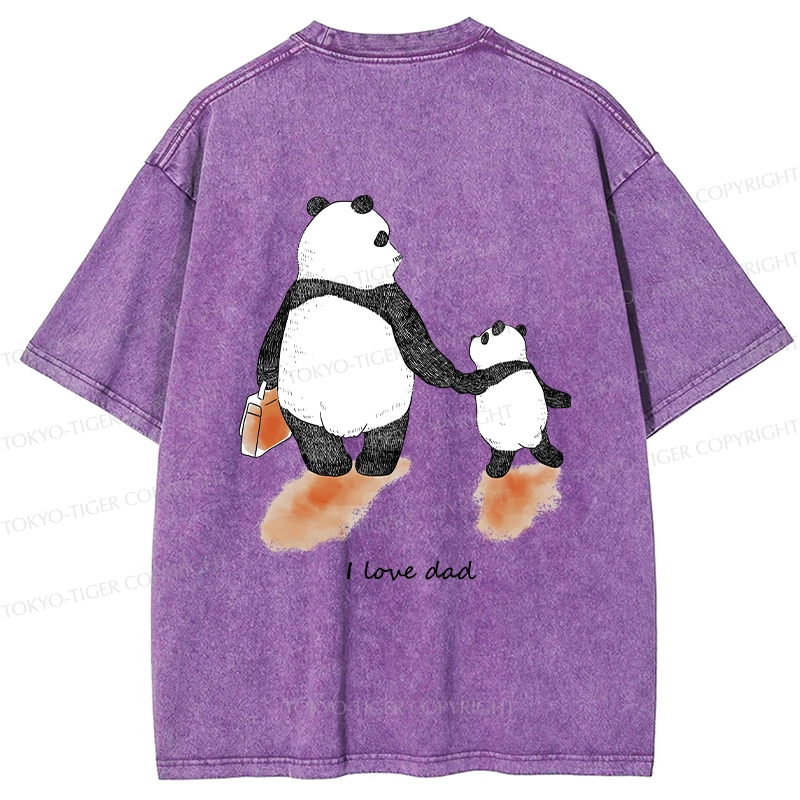 Tokyo-Tiger I Love My Father Back Washed T-Shirt