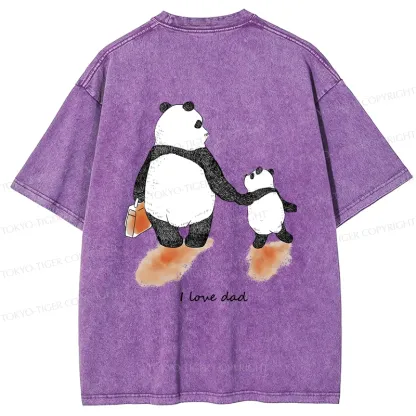 Tokyo-Tiger I Love My Father Back Washed T-Shirt