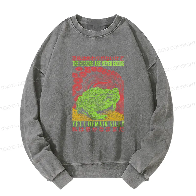 Tokyo-Tiger The Horrors Are Never Ending Japan Washed Sweatshirt