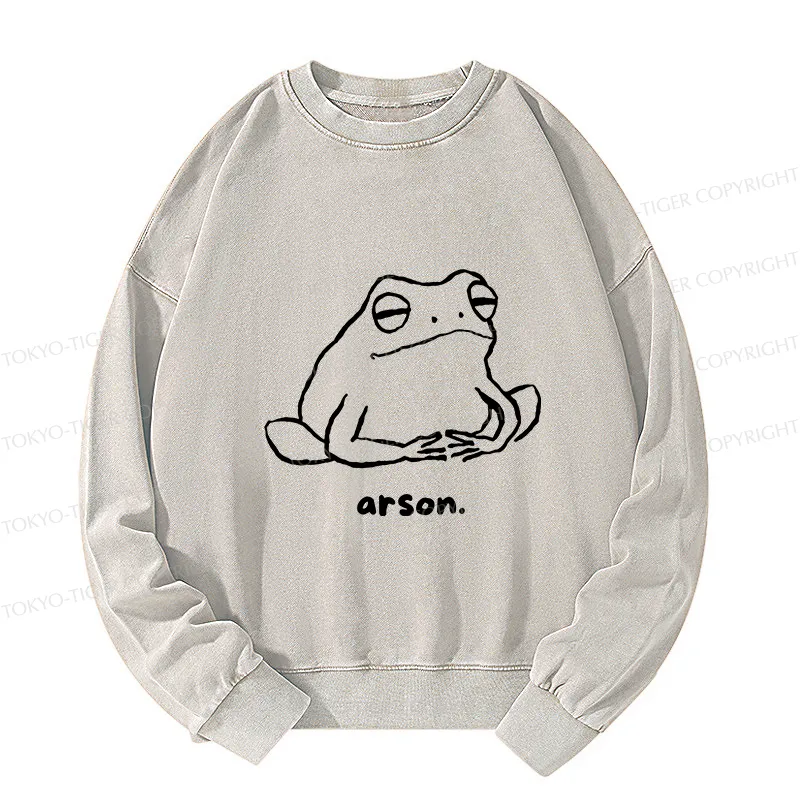Tokyo-Tiger Japan Arsonist Frog Washed Sweatshirt