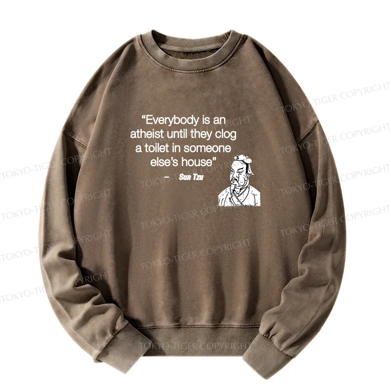 Tokyo-Tiger Funny Sun Tzu Saying Washed Sweatshirt