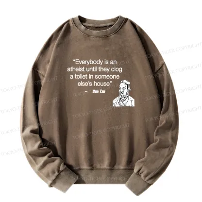 Tokyo-Tiger Funny Sun Tzu Saying Washed Sweatshirt