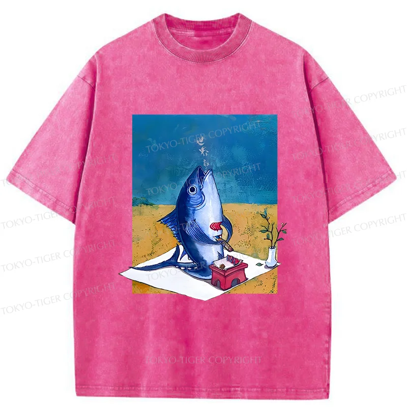 Tokyo-Tiger Tuna Filleting Washed T-Shirt