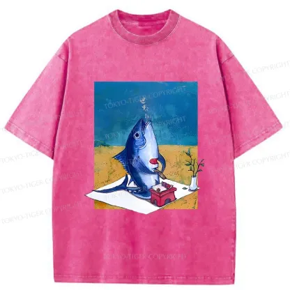 Tokyo-Tiger Tuna Filleting Washed T-Shirt