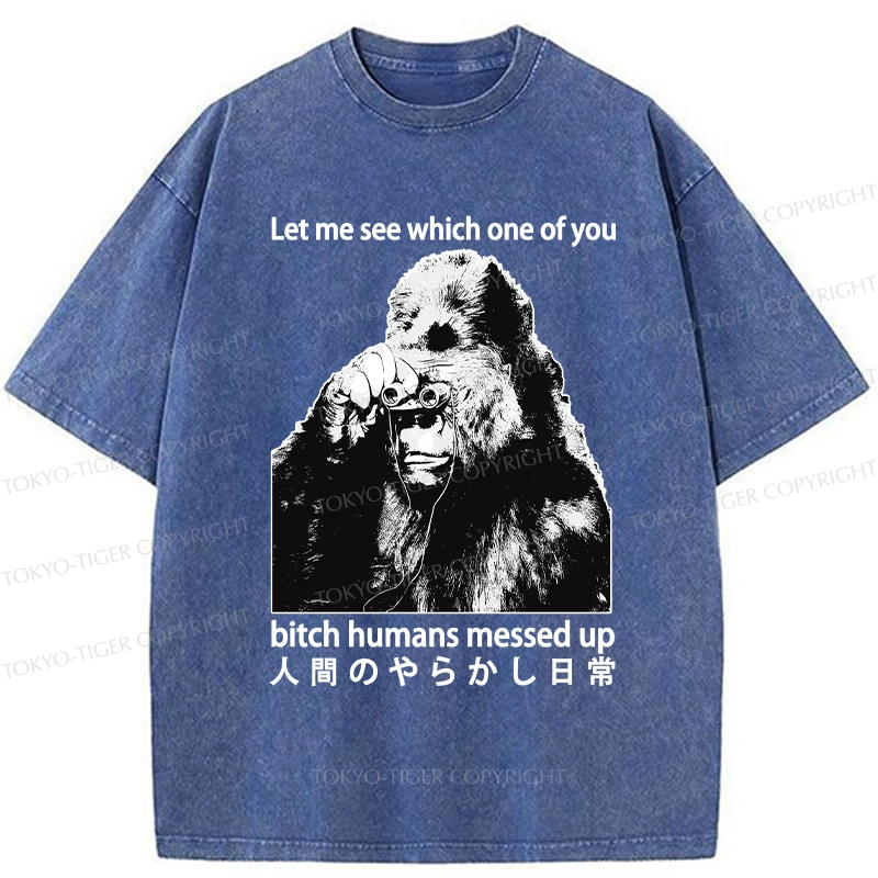 Tokyo-Tiger Human Mistakes In Daily Life Washed T-Shirt