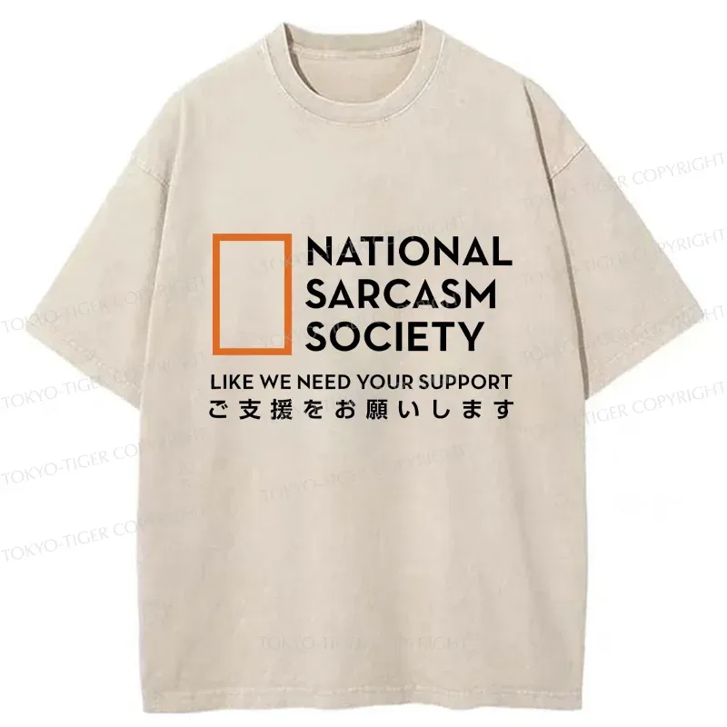 Tokyo-Tiger Funny Society Japan Washed T-Shirt