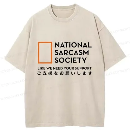 Tokyo-Tiger Funny Society Japan Washed T-Shirt