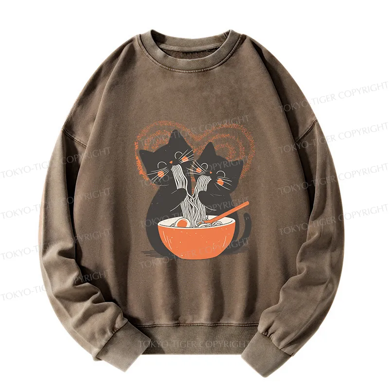 Tokyo-Tiger Let's Eat Ramen Together Washed Sweatshirt