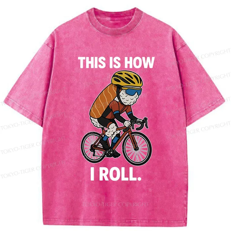 Tokyo-Tiger Rice Ball Cyclist Washed T-Shirt