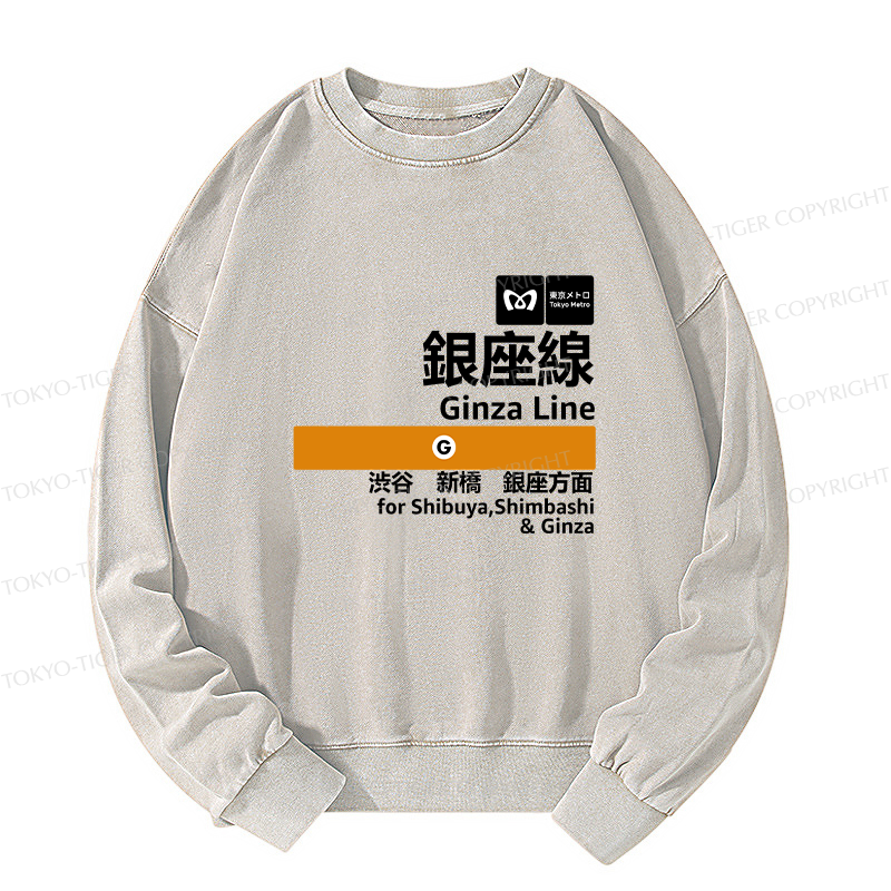 Tokyo-Tiger Ginza Line Japan Washed Sweatshirt