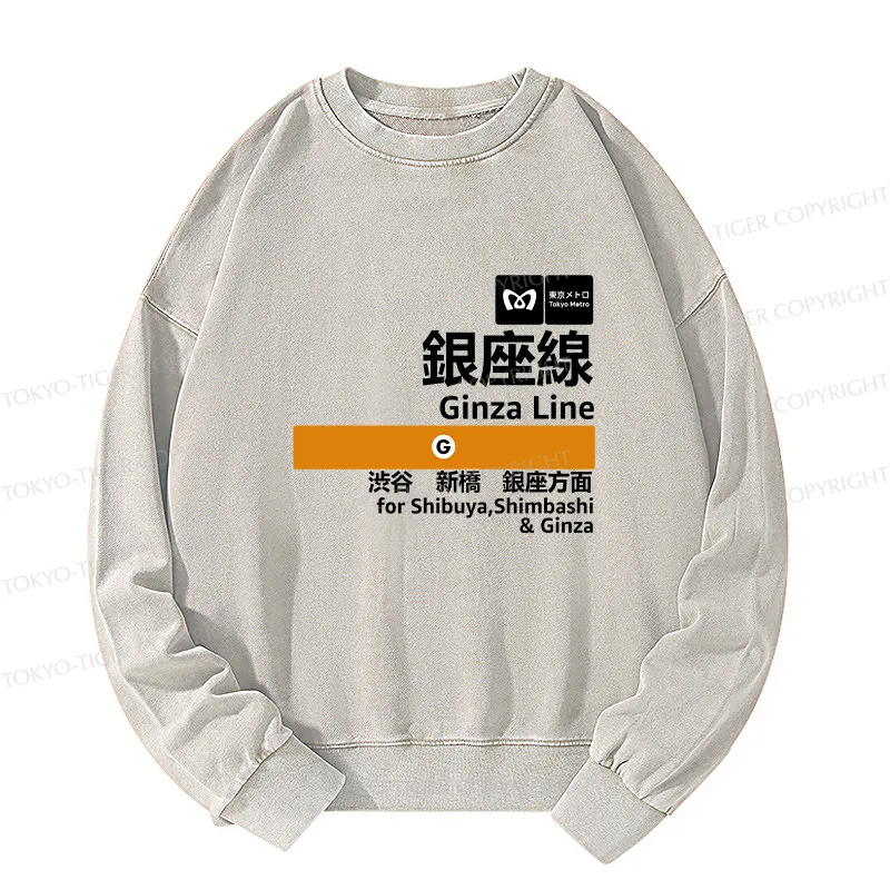 Tokyo-Tiger Ginza Line Japan Washed Sweatshirt