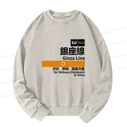 Tokyo-Tiger Ginza Line Japan Washed Sweatshirt