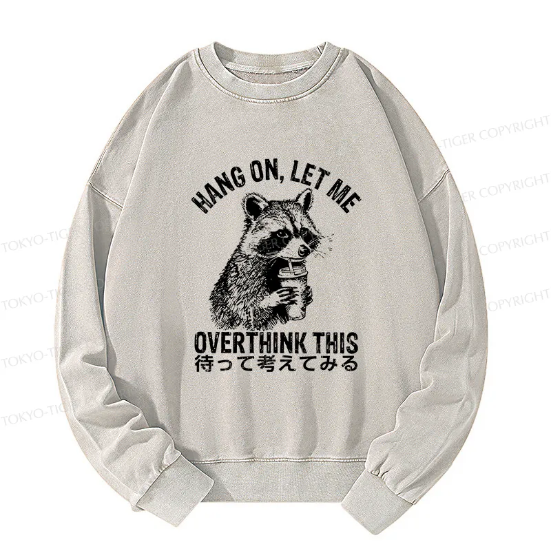 Tokyo-Tiger Overthink Raccoon Washed Sweatshirt