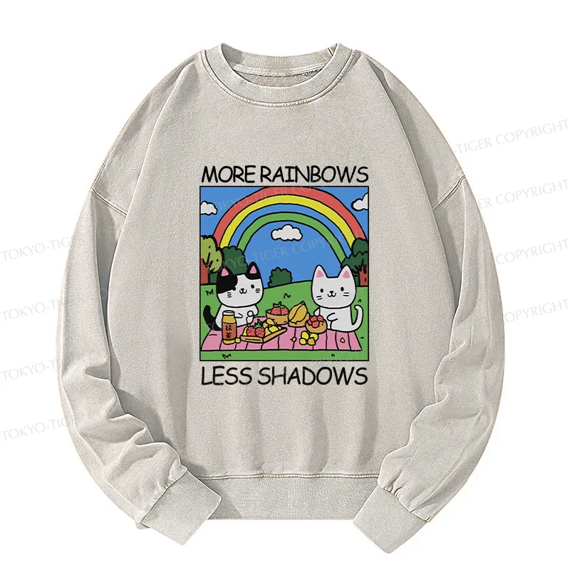 Tokyo-Tiger More Rainbows Less Shadows Washed Sweatshirt