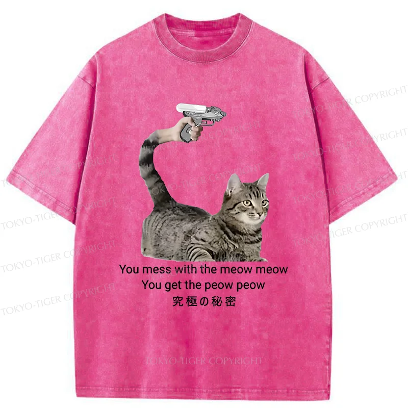 Tokyo-Tiger Cat's Secret Weapon Washed T-Shirt