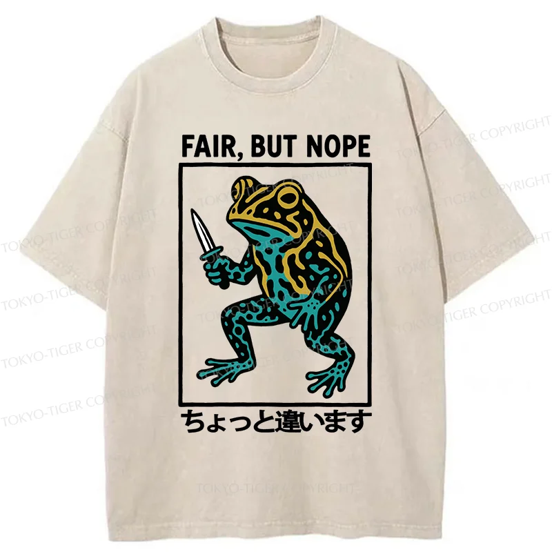 Tokyo-Tiger Rebellious Frog Washed T-Shirt