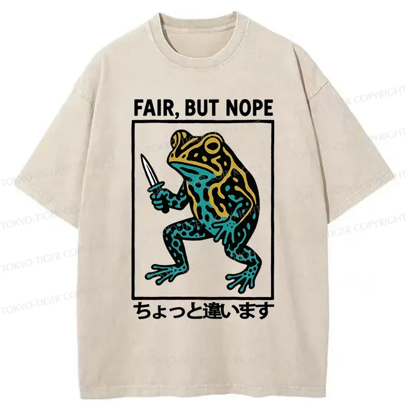 Tokyo-Tiger Rebellious Frog Washed T-Shirt
