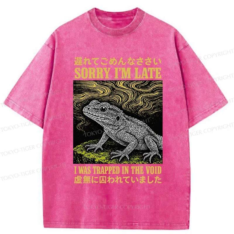 Tokyo-Tiger Lizard Trapped In The Void Washed T-Shirt