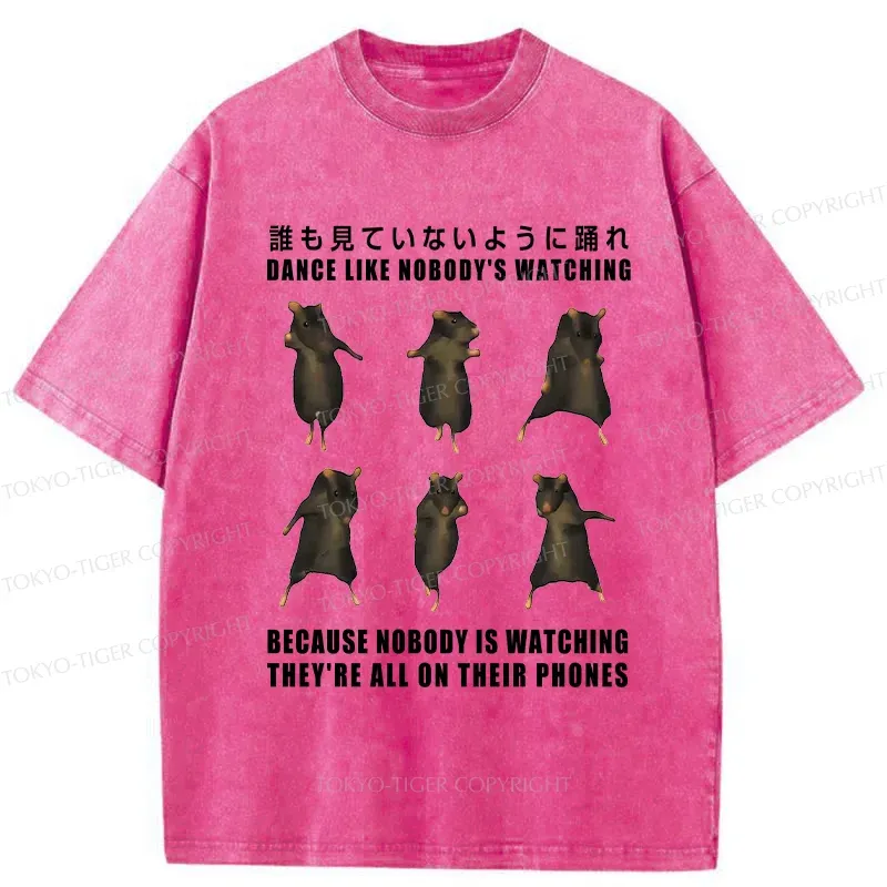 Tokyo-Tiger Mouse Entertaining Himself Washed T-Shirt