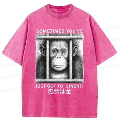 Tokyo-Tiger Silent Gorilla Washed T-Shirt