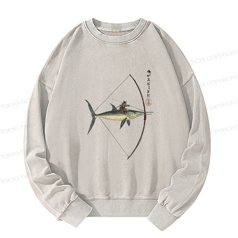 Tokyo-Tiger I Am Speed Washed Sweatshirt