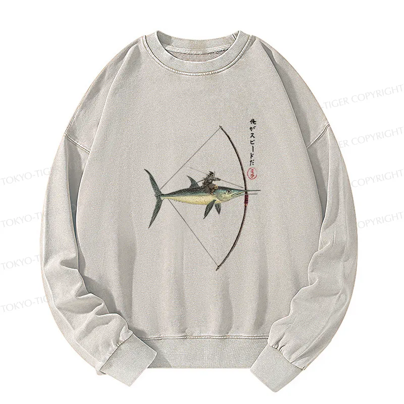 Tokyo-Tiger I Am Speed Washed Sweatshirt