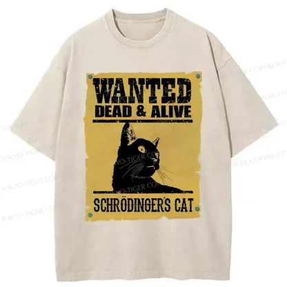 Tokyo-Tiger Wanted Cat Washed T-Shirt