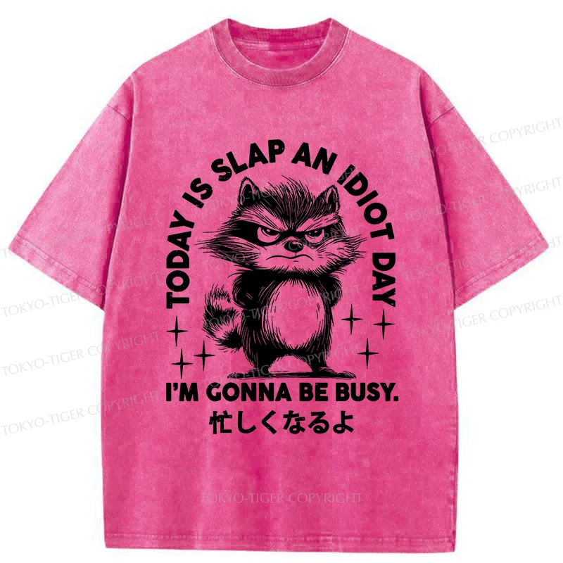 Tokyo-Tiger Busy Raccoon Washed T-Shirt