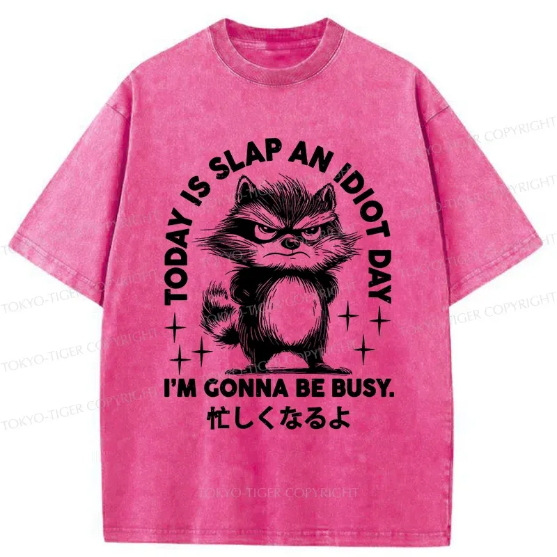 Tokyo-Tiger Busy Raccoon Washed T-Shirt