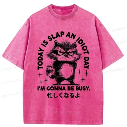 Tokyo-Tiger Busy Raccoon Washed T-Shirt