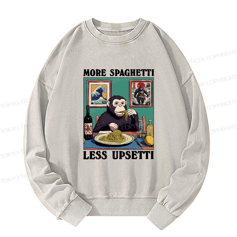 Tokyo-Tiger More Spaghetti Less Upset Bigfoot Washed Sweatshirt