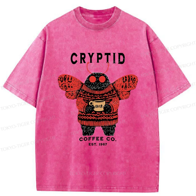 Tokyo-Tiger Mothman Coffee Washed T-Shirt
